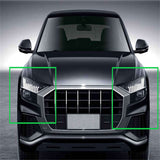 Fits Audi Q8 2019-2022 Car Transparent Headlight Lens Replacement Cover 2Pcs