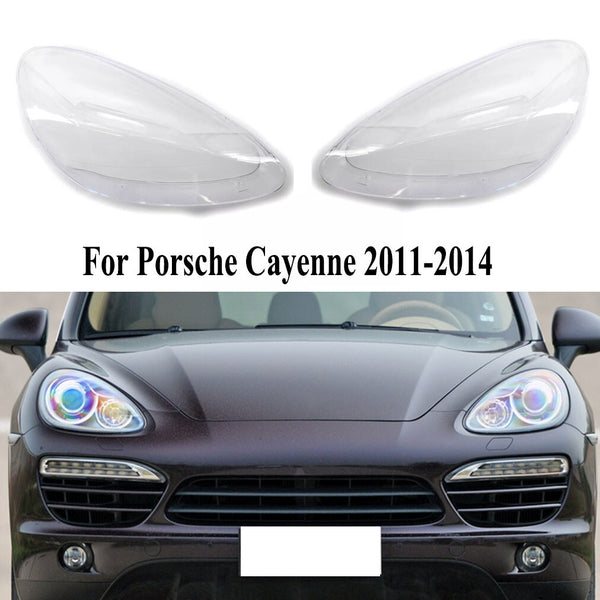 Fits Porsche Cayenne 11-14 1 Pair of Headlight Lens Headlamp Lens Cover