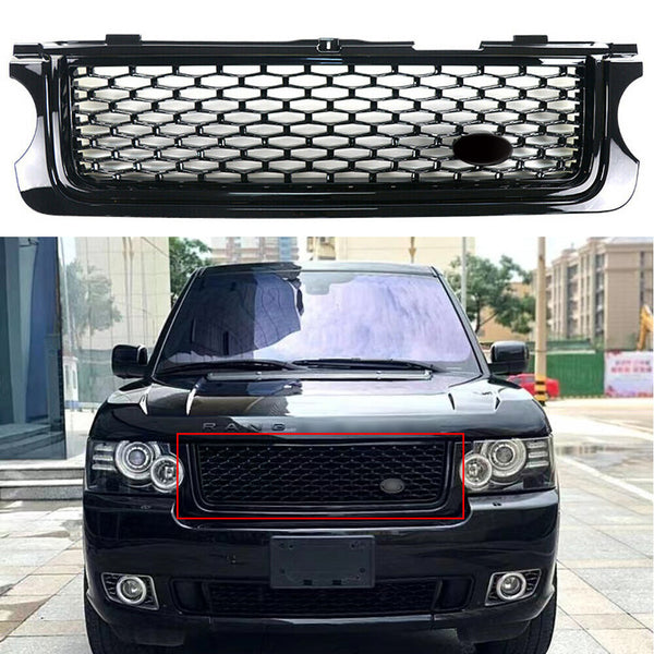 Front Bumper Grille Vent Grill For Range Rover L322 2010-2012 Glossy Black