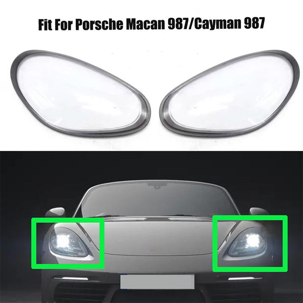 Fits Porsche Macan Cayman 987 09-12 Headlight Headlamp Lens Cover Left Right