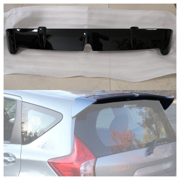 For 2014-2017 Nissan Versa Note Hatchback 5DR Black ABS Rear Trunk Spoiler Wing