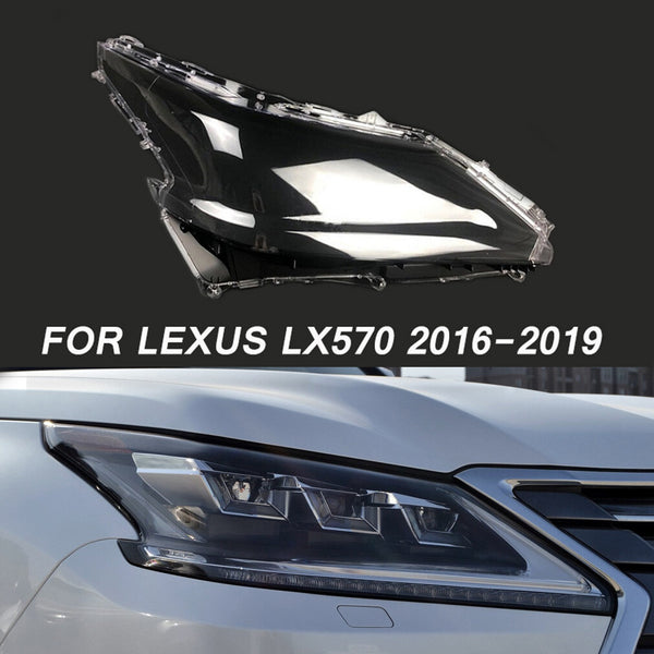 Headlight Cover Lens Right for Car Parts For Lexus LX570 2016-2019 Transparent