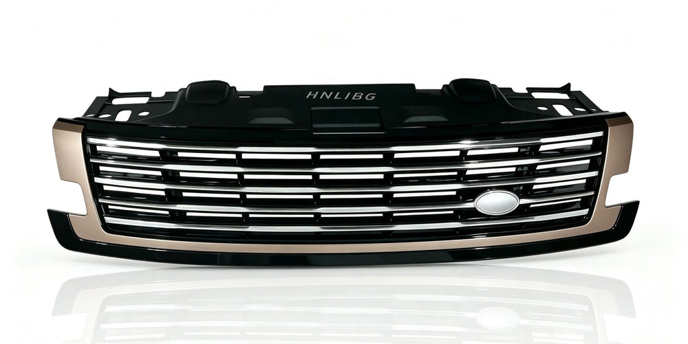 SV Style Front Bumper Grille For Range Rover L460 2023-2026 Gold Trim Silver Grill