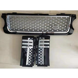 Front Grille Mesh Grill W/Side Vent Cover Trim For LR Range Rover L322 2010-2012