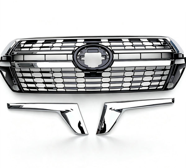 Front Bumper Grille Trim For Toyota Land Cruiser LC200 2021 Grille W/Camera Slot