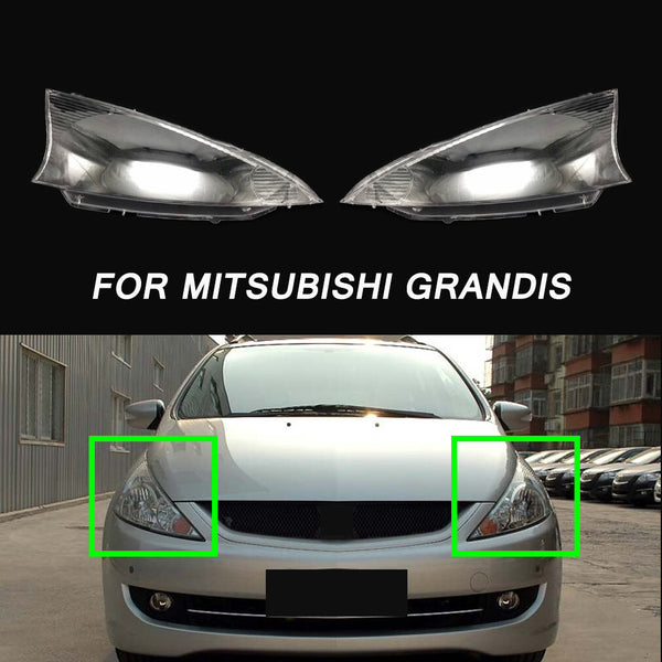 Headlight Cover Lens Cap for Mitsubishi Grandis 2004-2009 Clear Left Right