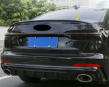 For 2019-2024 Audi A6 S6 C8 Sedan 4-Door S Style Rear Trunk Spoiler Glossy Black