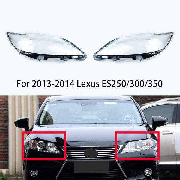 Of Car Headlight Lens Cover Transparent for 2013 2014 Lexus ES250/300/350 Pair