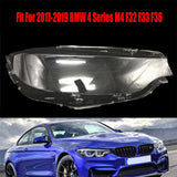 Headlight Headlamp Clear Lens Right Cover For 17-19 BMW 4 Series M4 F32 F33 F36