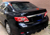 Glossy Black For 2009-2013 Toyota Corolla Set 2pcs Rear Trunk+Roof Spoiler Wing