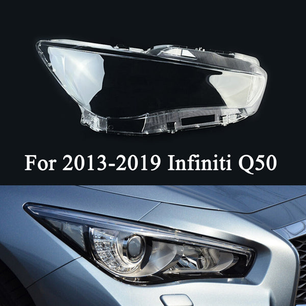 For Infiniti Q50 2013-2019 Right Side Headlight Lens Cover Clear Headlamp Shell