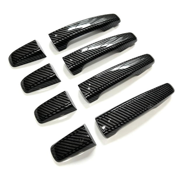 Carbon Fiber Style Door Side Handle Cover Replace For Range Rover L405 2013-2022