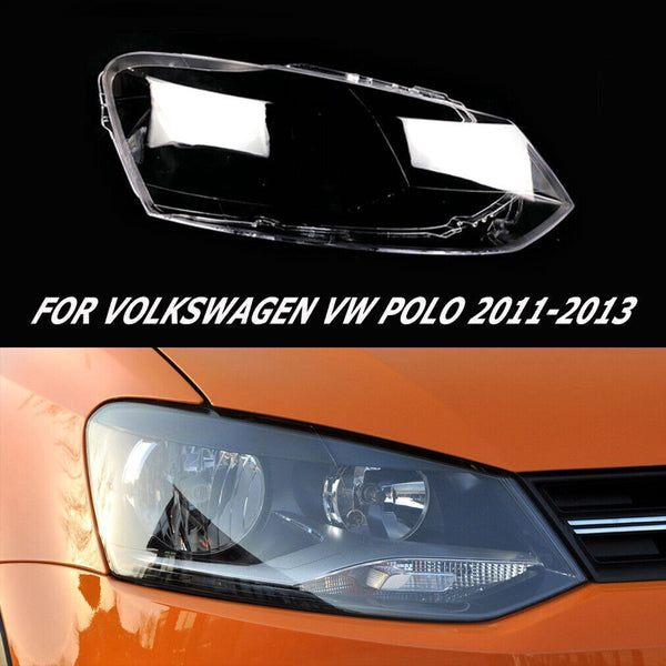 Right Headlight Lens Cover Replacement Clear for Volkswagen VW Polo 2011-2013