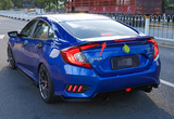 for 2016-2021 Honda Civic Sedan RS Rear Trunk Painted Blue Wing Spoiler Light