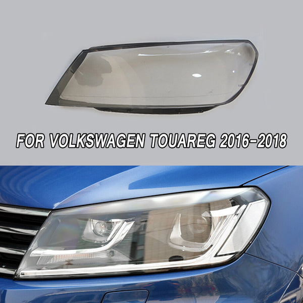 Headlight Cover Lens Left Shell for Volkswagen VW Touareg 2016-2018 Clear