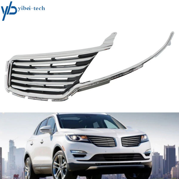 Front Bumper Grille Driver Left Side Mesh Grill For Lincoln MKC 2015-2018 Silver