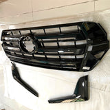 Front Bumper Center Grille For Toyota Land Cruiser LC200 2016-2020 Black Grill
