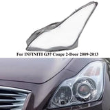 Fits INFINITI G37 Coupe 2-Door 2009-2013 Left Headlight Clear Lens Cover 11 2012