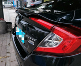 For 2016-2021 Honda Civic Sedan RS ABS Rear Trunk Painted Black Wing Lip Spoiler