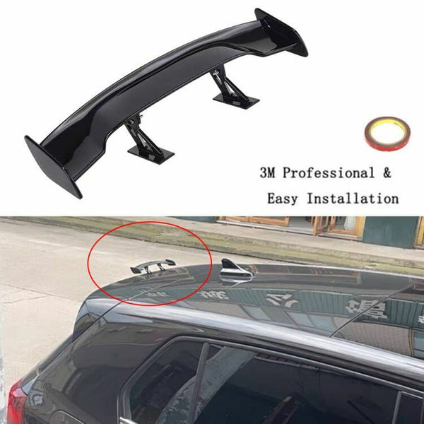 Universal Mini Trunk Spoiler Tail Wing Gloss Black