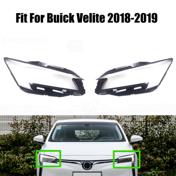 Headlight Headlamp Clear Lens Cover Pair for Buick Velite 2018-2019 New