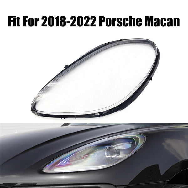 Headlight Headlamp Lens Cover Left Side for Porsche Macan 2018-2022