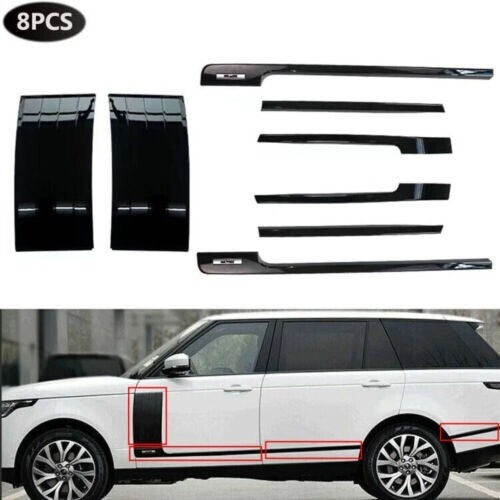 Door Side Body Vent Trim Strip Kit For LWB long wheel Range Rover 2013-2022 Black