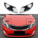 for Kia K2 09 -2012 1Pair Transparent Auto Front Headlight Lens Cover Shell