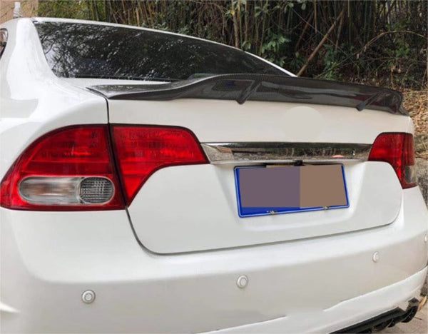 For 2006-2011 Honda Civic Sedan Rear Spoiler Wing R Style Ducktail Carbon Fiber
