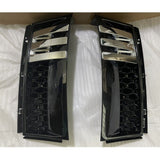 Front Grill Bumper Grille W/Side Vent Trim For Range Rover L322 2010-2012 Chrome