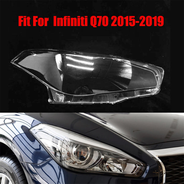 Fits Infiniti Q70 2015-2019 Headlight Headlamp Lens Cover Right Side
