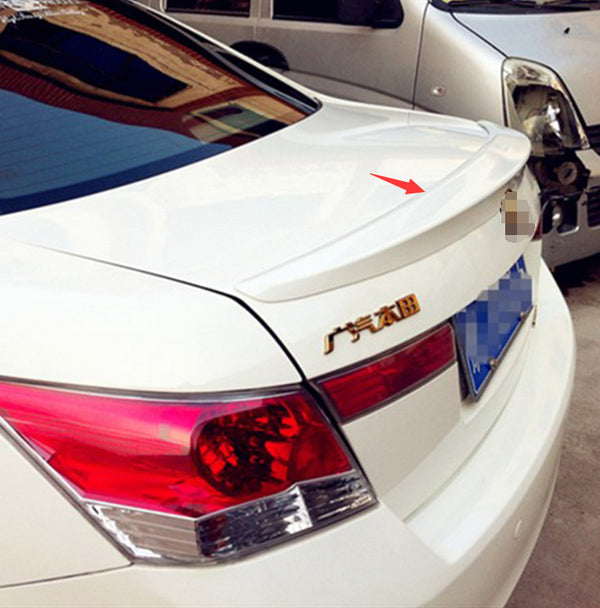 for 08-12 Honda Accord 4DR Sedan White Painted OE Style Trunk Spoiler Wing ABS