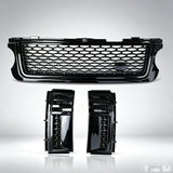 Front Grille Bumper Mesh Grill W/Side Vent Trim For Range Rover L322 2010-2012