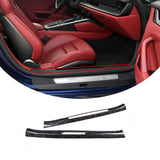 Forged Carbon Fiber Inner Door Sill Trim Strip 2x For Porsche 911 20-2024 2023 A