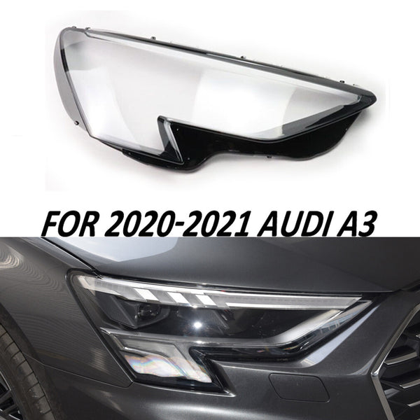 Headlight Lens Lamp Shell Cover Transparent Right for 2020-2021 Audi A3