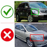 Headlight Cover Lens Shell Right for Buick Enclave 2009-2012 Clear Car Front