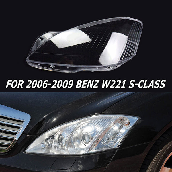Headlight Lens Cover Transparent Left For 2006-2009 Benz W221 S-Class Lamp Shell