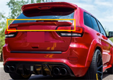For 2013-2021 Jeep Grand Cherokee 1pcs Unpainted Rear Mid Spoiler Lip ABS