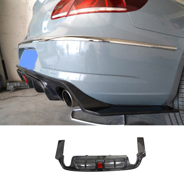 For Volkswagen CC 13-17 Carbon Fiber Rear Bumper Diffuser Spoiler Bodykit