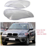 Fits BMW X5 E70 2007-12 Pair Lamp Cover Headlamp Headlight Lens Cover Lampshade