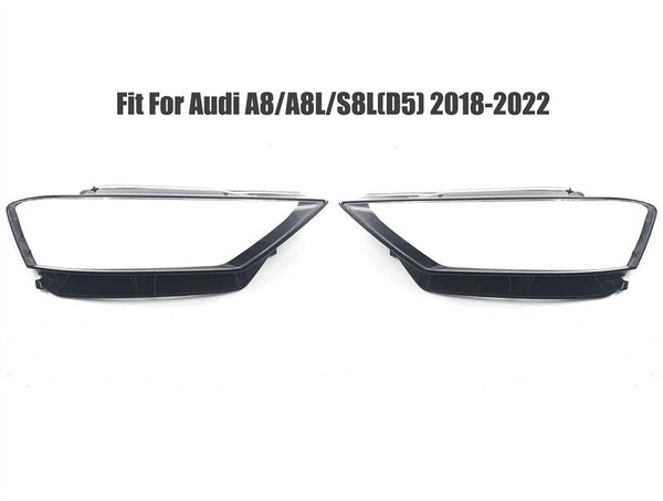 Fits Audi A8 A8L S8L(D5) 18-22 Headlight Headlamp Lens Cover Left Right Side