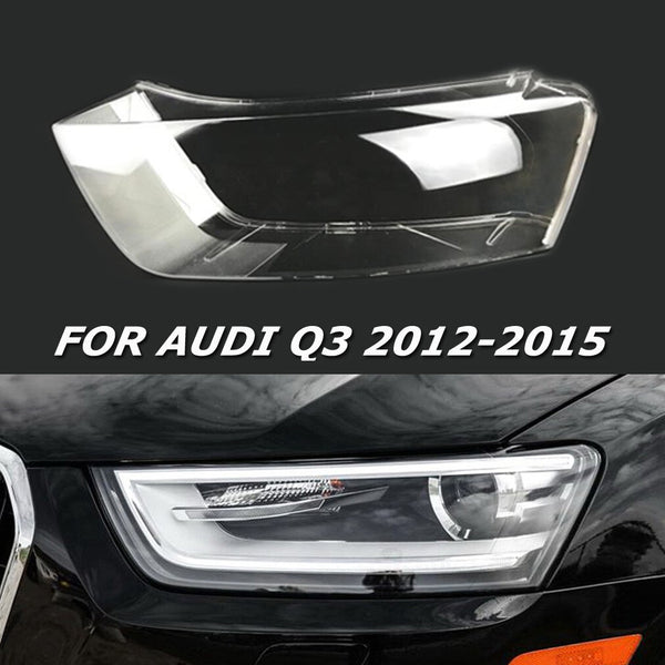 For Audi Q3 2012-2015 1x Left Headlight Lens Headlamp Shell Cover Transparent