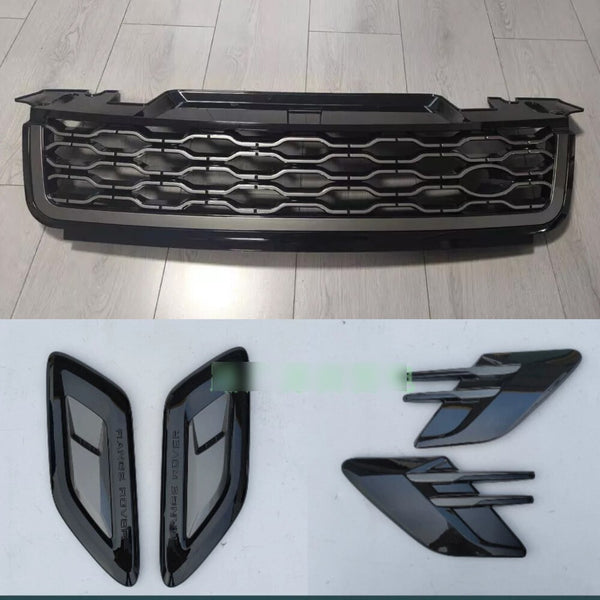 Front Bumper Grille Side Air Vents Trim For Range Rover Sport 2018-2022 Gray