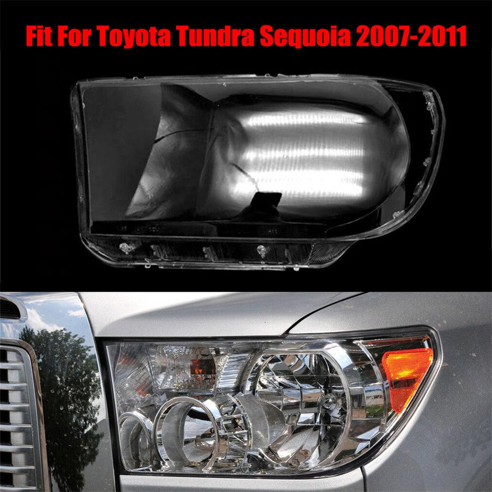 Fits Toyota Tundra Sequoia 07-11 Front Headlight Headlamp Clear Lens Left Cover