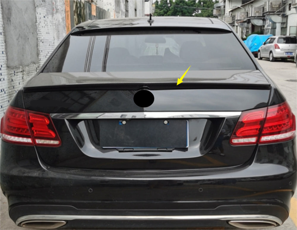 For 2010-2016 Mercedes Benz E-Class W212 E63 Sedan Fiber Rear Spoiler A Wing ABS