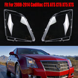 For 08-14 Cadillac CTS ATS CT6 XT5 XTS Headlight Headlamp Clear Lens Cover Pair