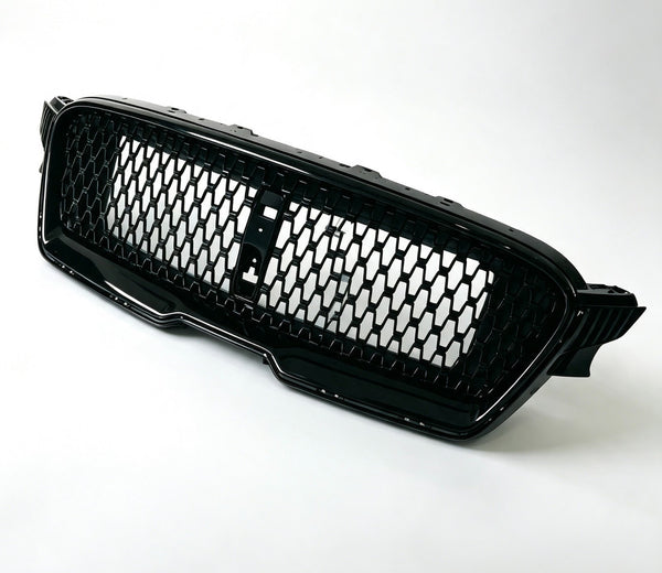 Front Bumper Grille Mesh Vent Grill Glossy Black For Lincoln MKZ 2017-2019