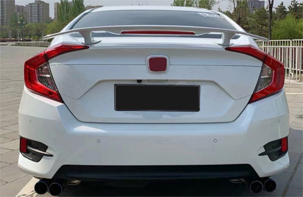 For Nissan Sentra Sedan Rear General Wing Spoiler With Light Universal Unpainted