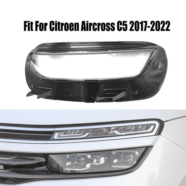 Headlight Headlamp Lens Cover Left Side For Citroen Aircross C5 2017-2022