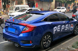 For 2016-2021 Honda Civic Sedan Model A Blue Rear Trunk Wing Spoiler